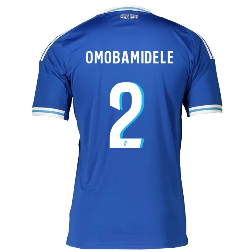 Danxen Enfant Maillot Andrew Omobamidele #2 Bleu Blanc Tenues Domicile 2025/26 T-Shirt