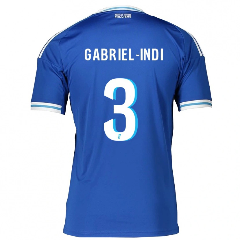 Danxen Enfant Maillot Amizade Gabriel-Indi #3 Bleu Blanc Tenues Domicile 2025/26 T-Shirt