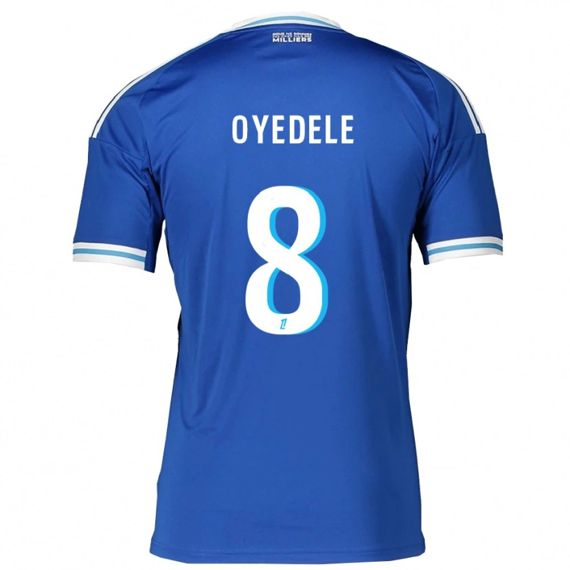 Danxen Enfant Maillot Maxi Oyedele #8 Bleu Blanc Tenues Domicile 2025/26 T-Shirt