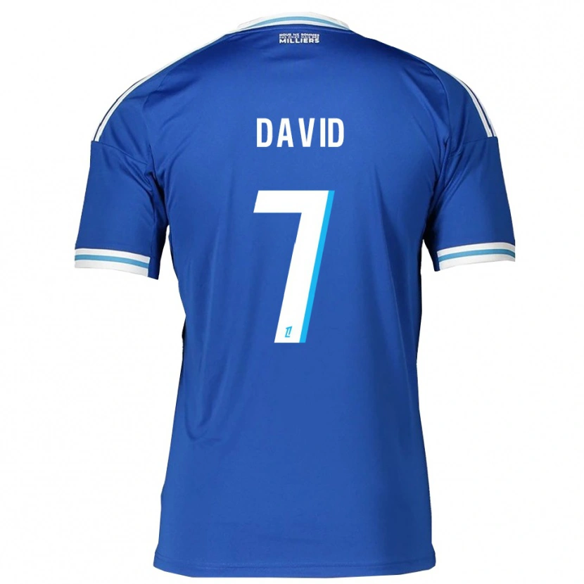 Danxen Enfant Maillot David Kaiki #7 Bleu Blanc Tenues Domicile 2025/26 T-Shirt