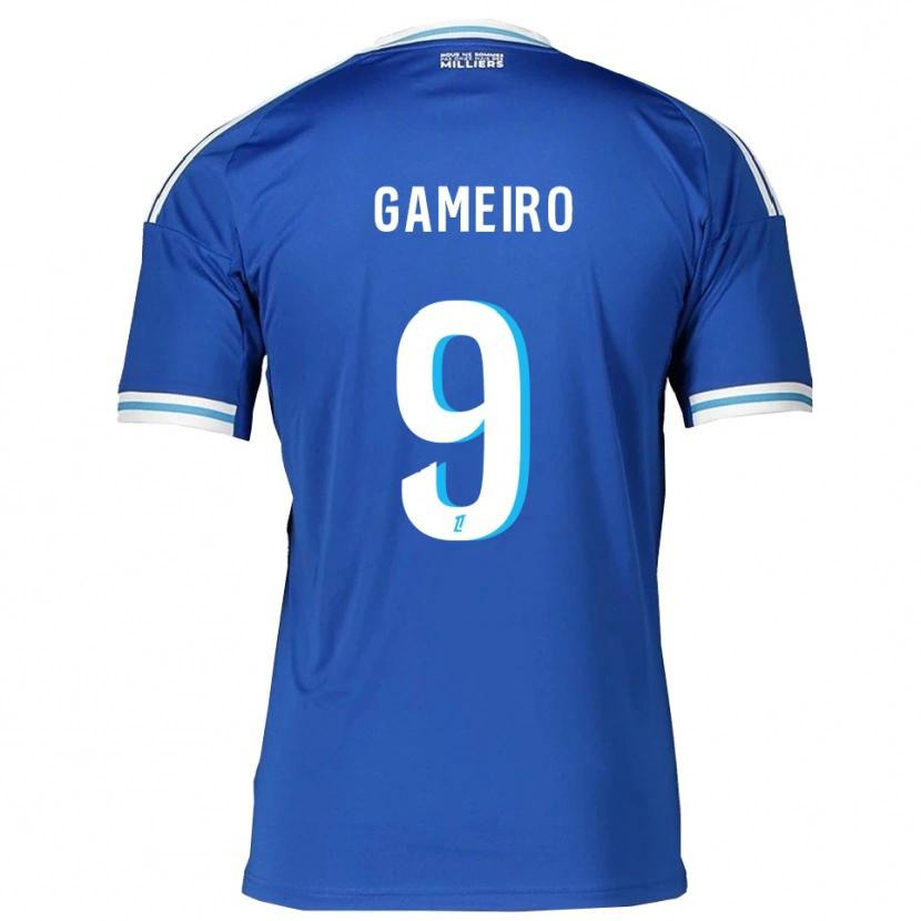 Danxen Enfant Maillot Kévin Gameiro #9 Bleu Blanc Tenues Domicile 2025/26 T-Shirt