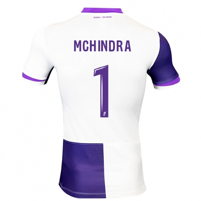 Danxen Enfant Maillot Naime Said Mchindra #1 Violet Blanc Tenues Domicile 2025/26 T-Shirt