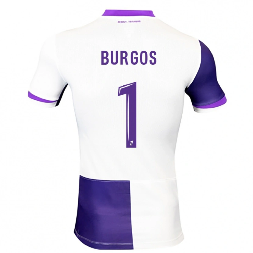 Danxen Enfant Maillot Diego Burgos #1 Violet Blanc Tenues Domicile 2025/26 T-Shirt