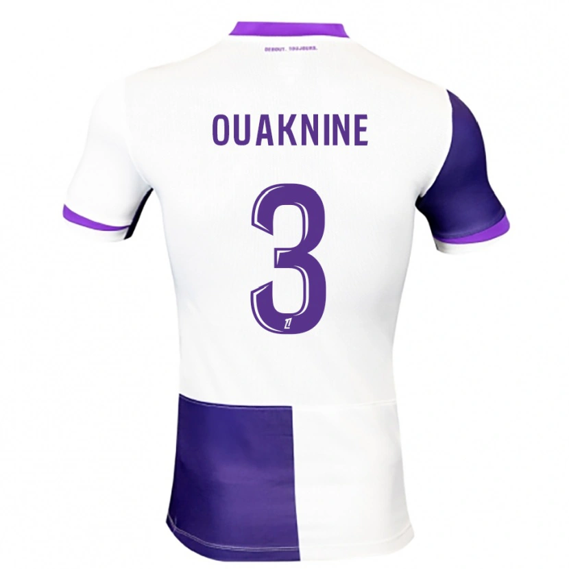 Danxen Enfant Maillot Jules Ouaknine #3 Violet Blanc Tenues Domicile 2025/26 T-Shirt