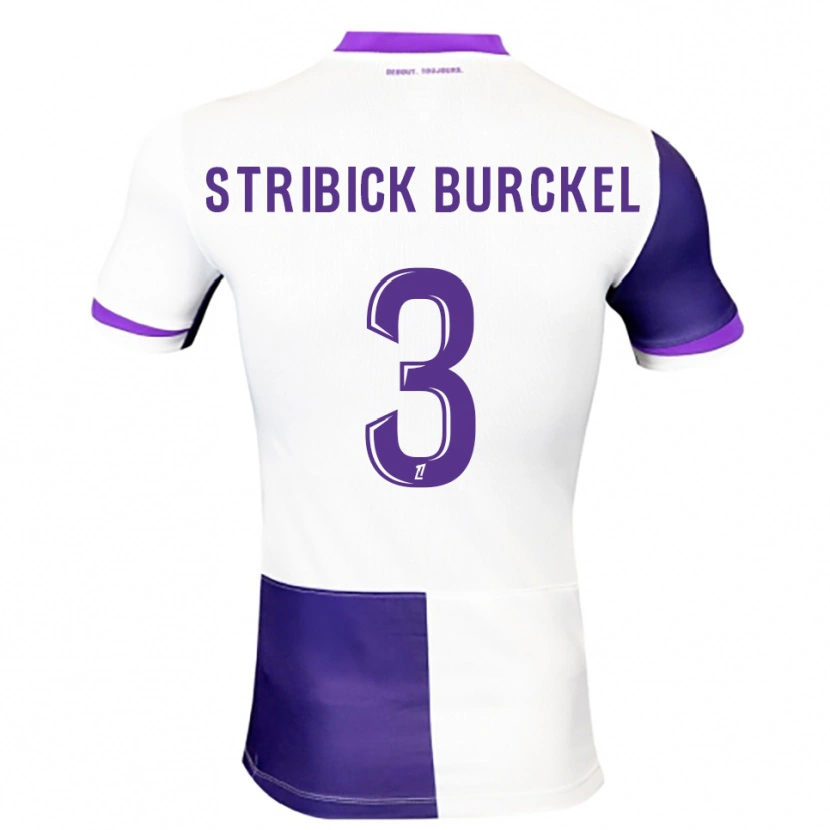 Danxen Enfant Maillot Laetitia Stribick-Burckel #3 Violet Blanc Tenues Domicile 2025/26 T-Shirt