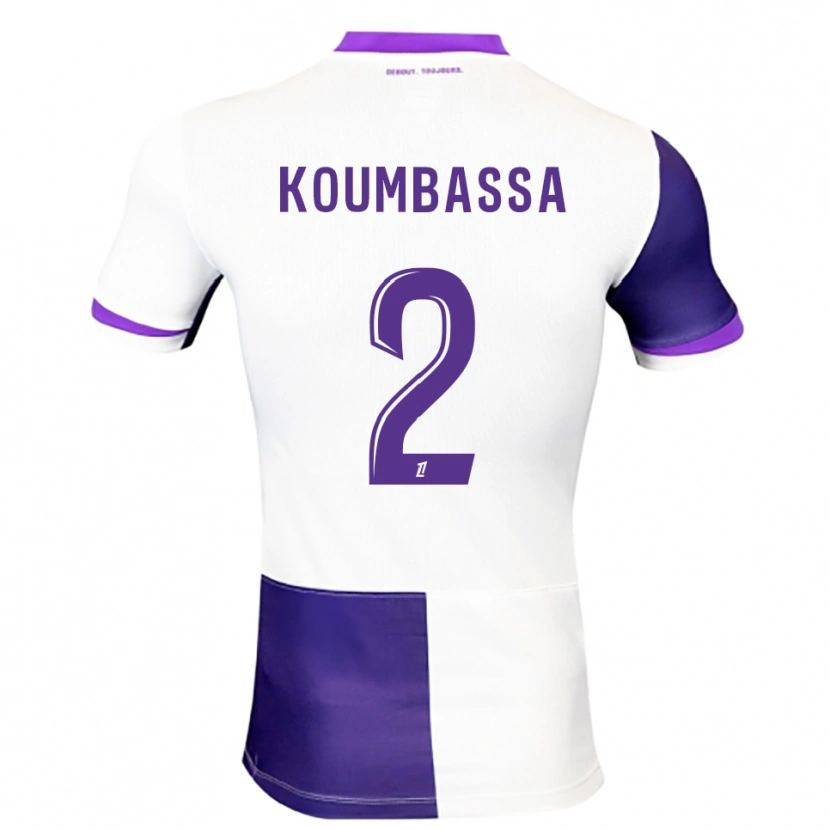 Danxen Enfant Maillot Seny Koumbassa #2 Violet Blanc Tenues Domicile 2025/26 T-Shirt