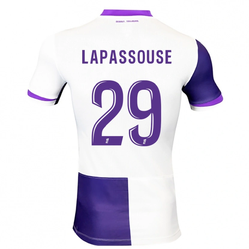 Danxen Enfant Maillot Louna Lapassouse #29 Violet Blanc Tenues Domicile 2025/26 T-Shirt