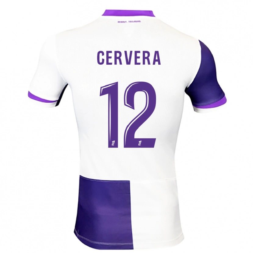 Danxen Enfant Maillot Laurianne Cervera #12 Violet Blanc Tenues Domicile 2025/26 T-Shirt