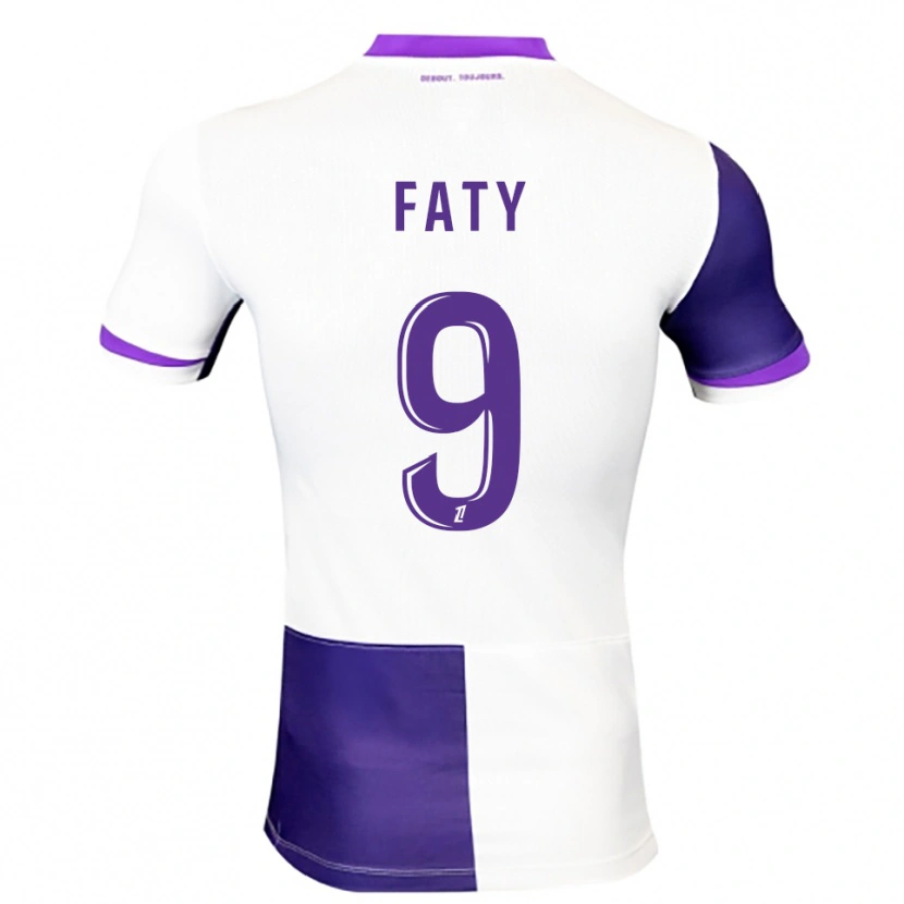 Danxen Enfant Maillot Enzo Faty #9 Violet Blanc Tenues Domicile 2025/26 T-Shirt