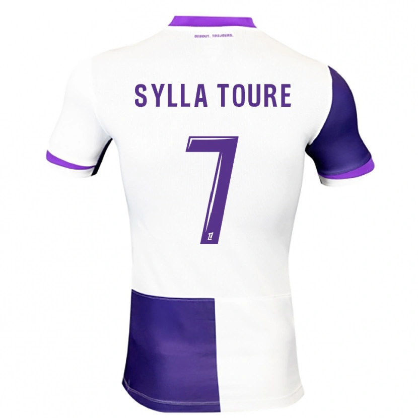 Danxen Enfant Maillot Ismael Sylla Touré #7 Violet Blanc Tenues Domicile 2025/26 T-Shirt