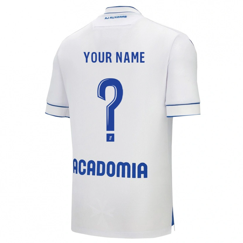 Danxen Enfant Maillot Votre Nom #0 Blanc Bleu Tenues Domicile 2025/26 T-Shirt