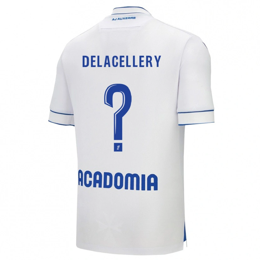 Danxen Enfant Maillot Coralie Delacellery #0 Blanc Bleu Tenues Domicile 2025/26 T-Shirt