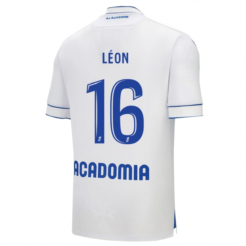 Danxen Enfant Maillot Donovan Léon #16 Blanc Bleu Tenues Domicile 2025/26 T-Shirt