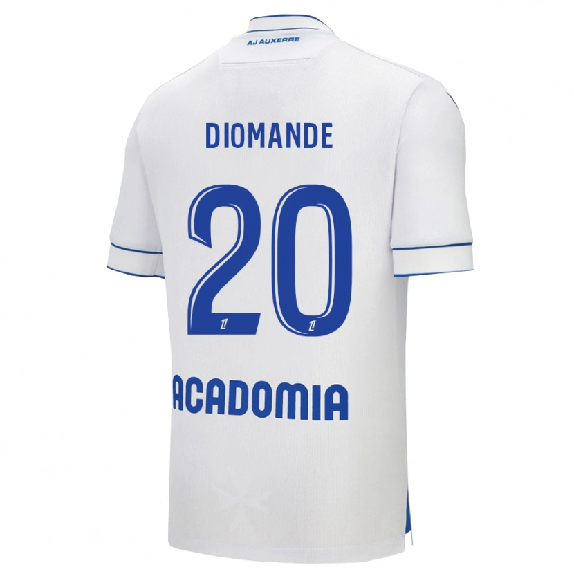 Danxen Enfant Maillot Sinaly Diomandé #20 Blanc Bleu Tenues Domicile 2025/26 T-Shirt