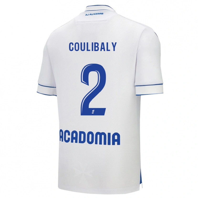 Danxen Enfant Maillot Mohamed Coulibaly #2 Blanc Bleu Tenues Domicile 2025/26 T-Shirt