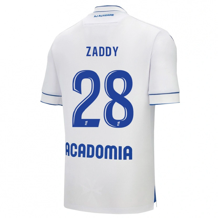 Danxen Enfant Maillot Yvan Zaddy #28 Blanc Bleu Tenues Domicile 2025/26 T-Shirt