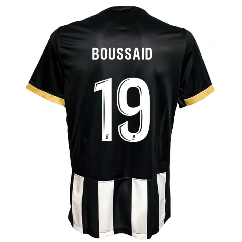 Danxen Enfant Maillot Willsem Boussaid #19 Noir Blanc Tenues Domicile 2025/26 T-Shirt