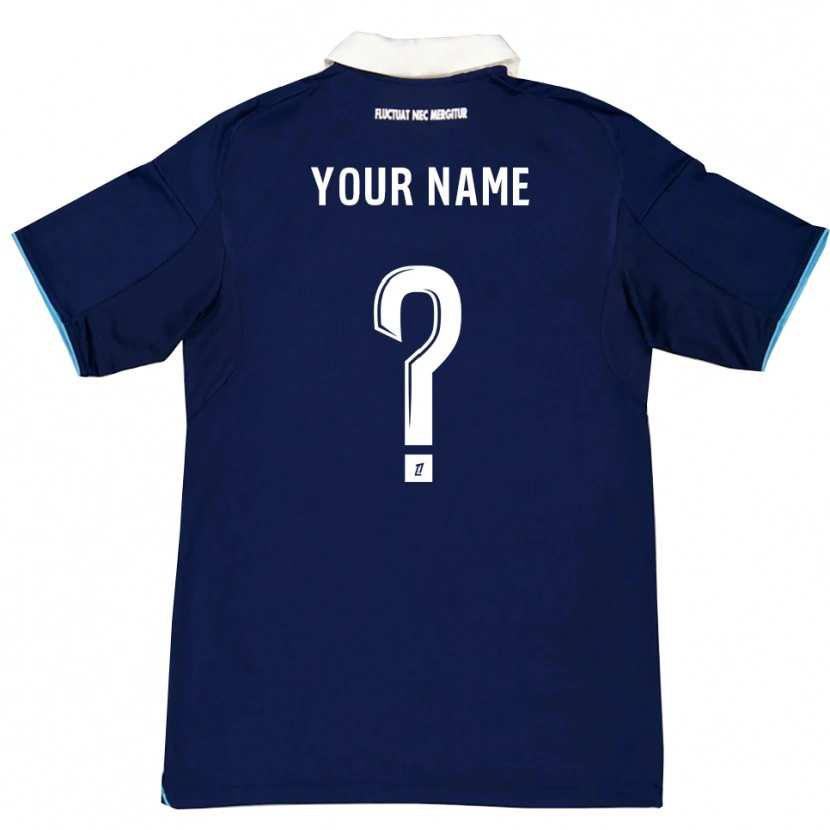 Danxen Enfant Maillot Votre Nom #0 Bleu Foncé Blanc Tenues Domicile 2025/26 T-Shirt
