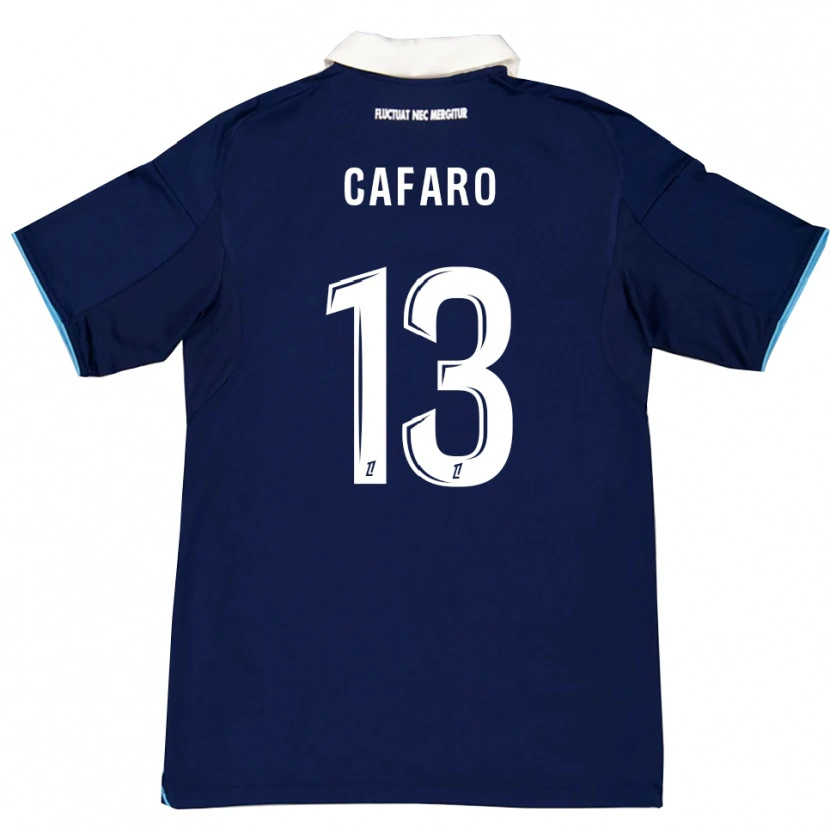 Danxen Enfant Maillot Mathieu Cafaro #13 Bleu Foncé Blanc Tenues Domicile 2025/26 T-Shirt