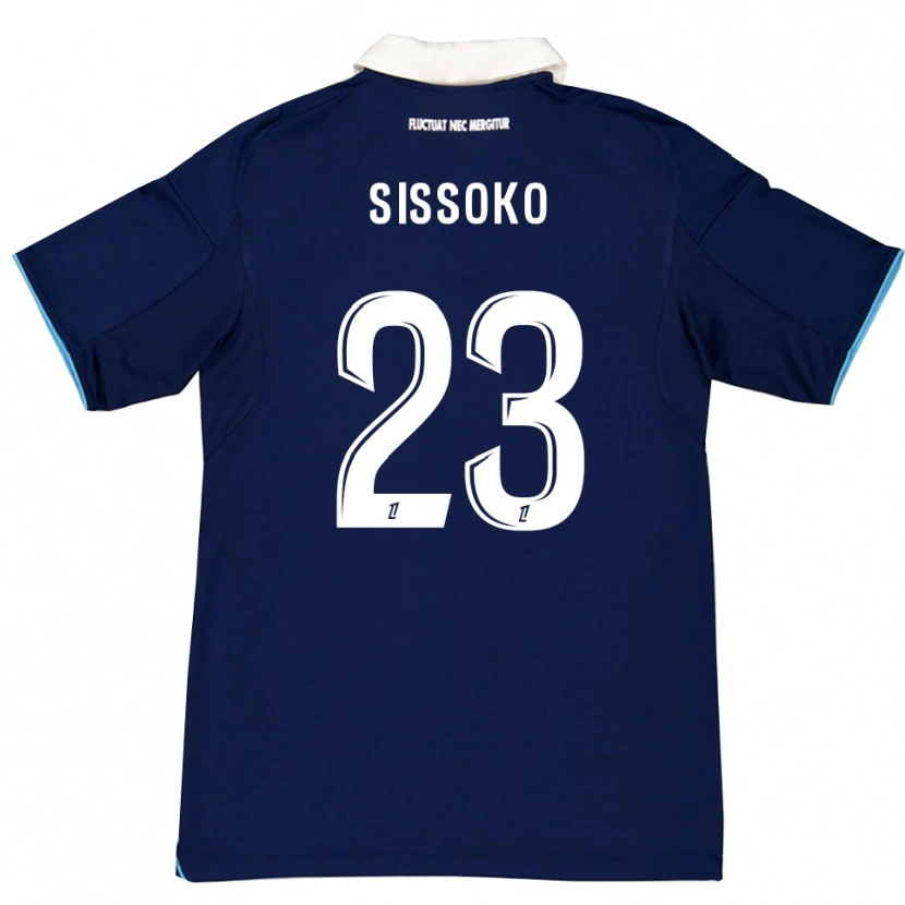 Danxen Enfant Maillot Teninsoun Sissoko #23 Bleu Foncé Blanc Tenues Domicile 2025/26 T-Shirt