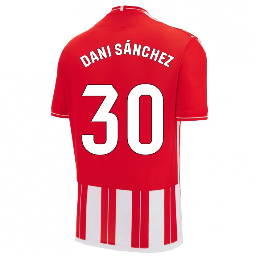 Danxen Enfant Maillot Dani Sánchez #30 Rouge Blanc Tenues Domicile 2025/26 T-Shirt