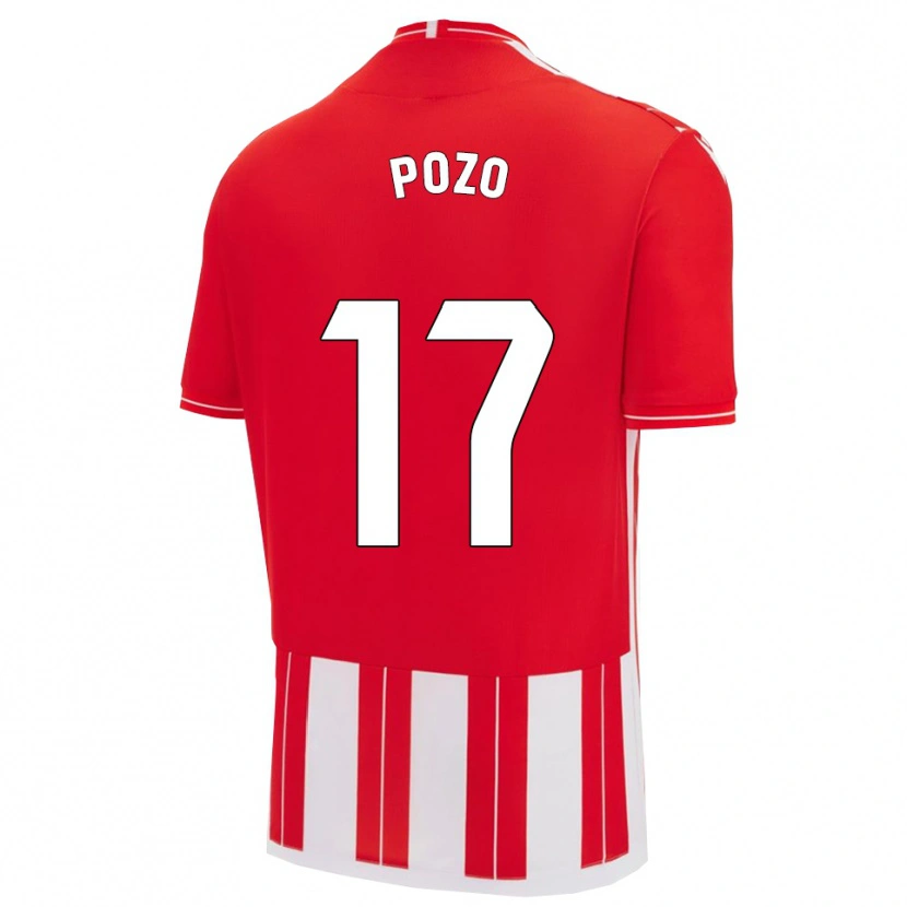Danxen Enfant Maillot Álex Pozo #17 Rouge Blanc Tenues Domicile 2025/26 T-Shirt