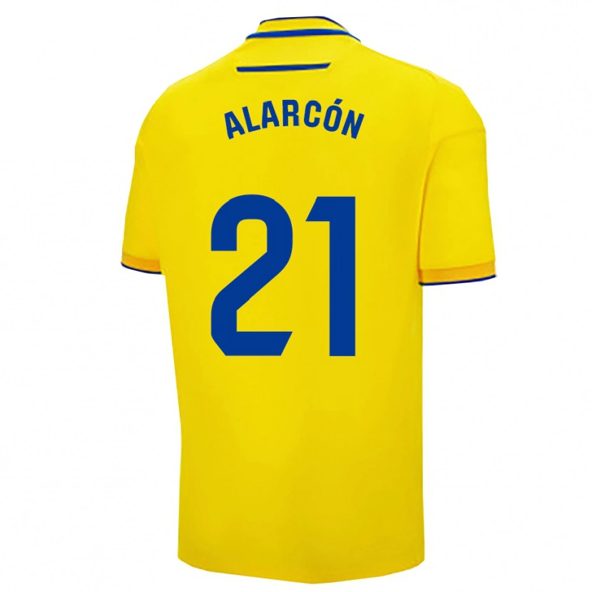 Danxen Enfant Maillot Tomás Alarcón #21 Jaune Marine Tenues Domicile 2025/26 T-Shirt