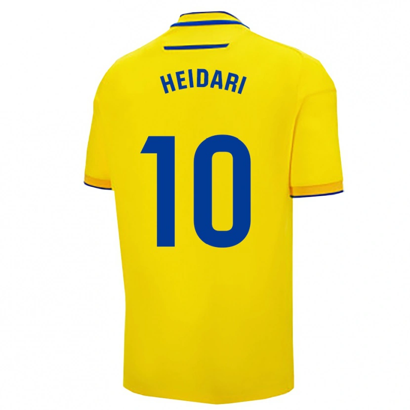 Danxen Enfant Maillot Arman Heidari #10 Jaune Marine Tenues Domicile 2025/26 T-Shirt