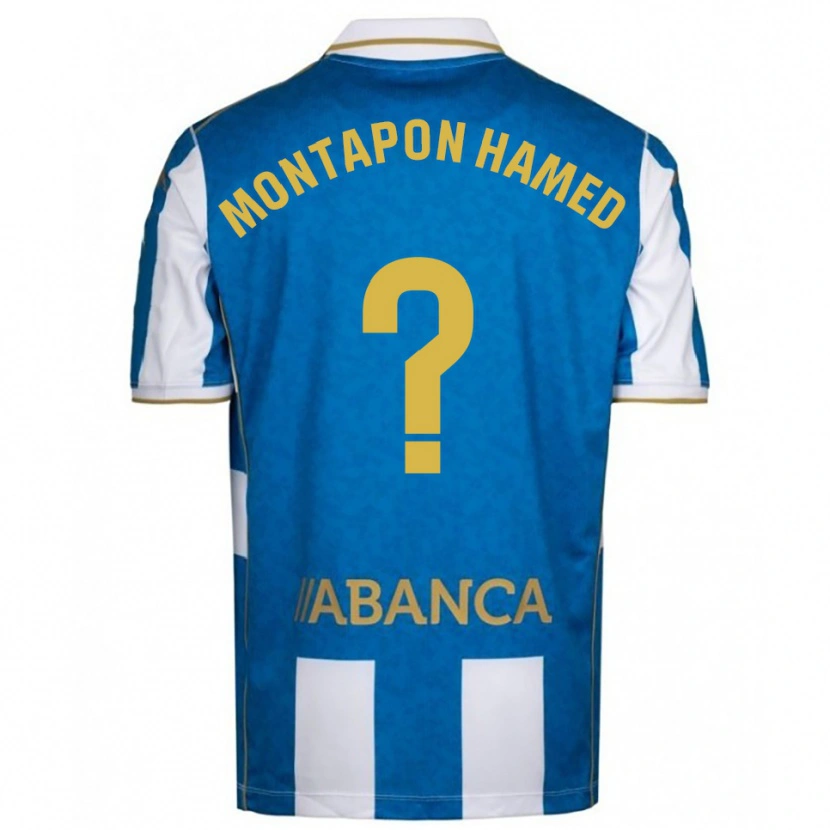 Danxen Enfant Maillot Fadil Montapon Hamed #0 Blanc Bleu Tenues Domicile 2025/26 T-Shirt
