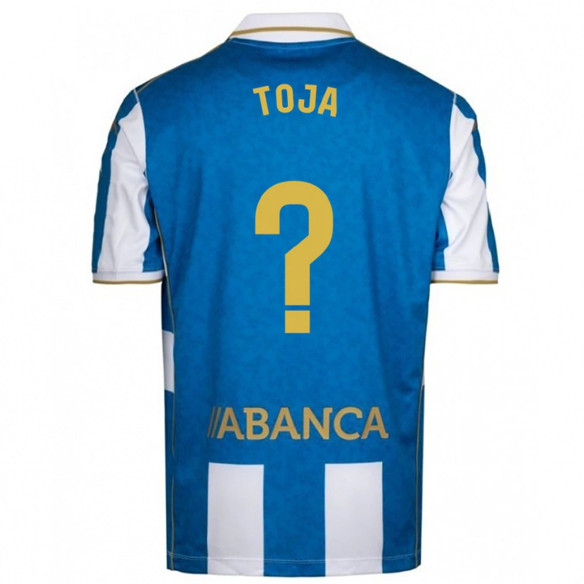 Danxen Enfant Maillot Rodri Toja #0 Blanc Bleu Tenues Domicile 2025/26 T-Shirt