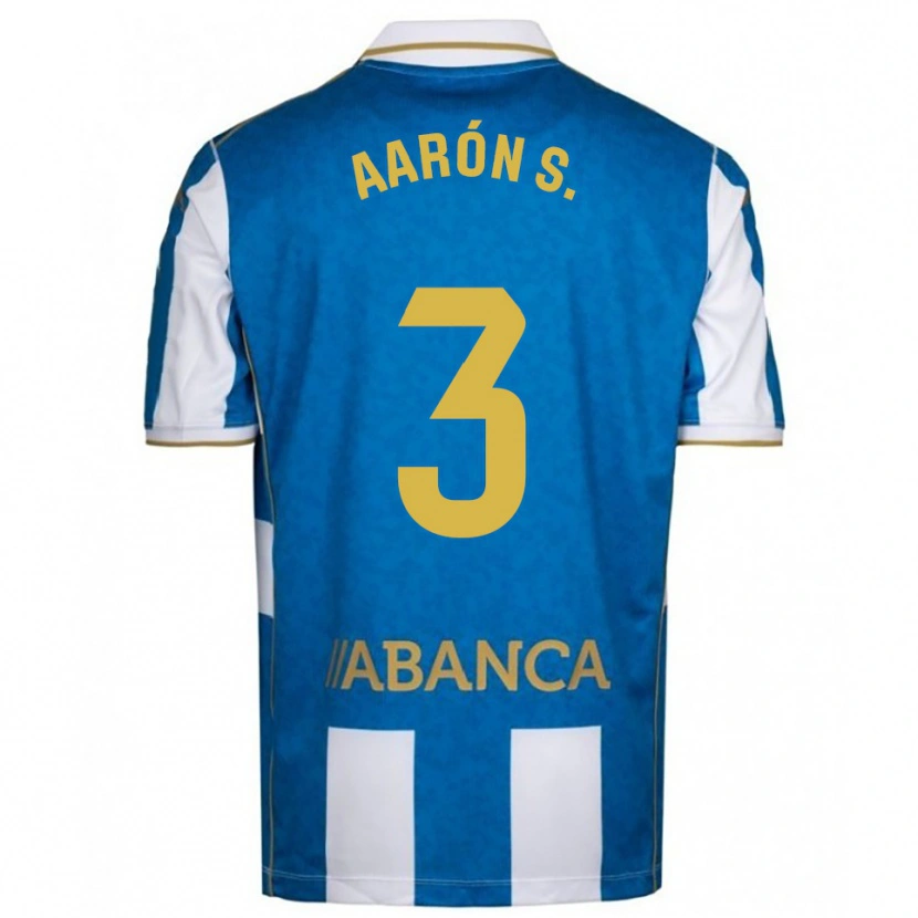Danxen Enfant Maillot Aarón Sánchez #3 Blanc Bleu Tenues Domicile 2025/26 T-Shirt