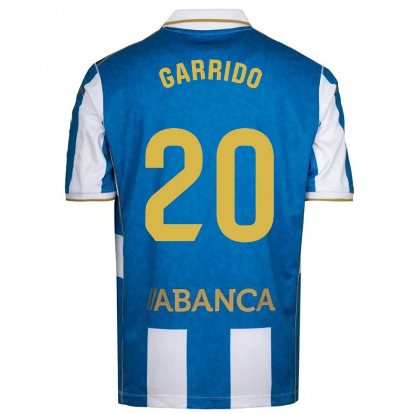 Danxen Enfant Maillot Jaime Garrido #20 Blanc Bleu Tenues Domicile 2025/26 T-Shirt