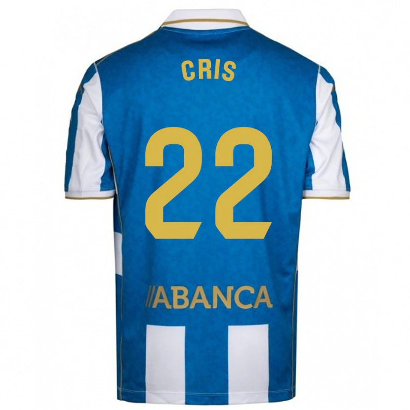 Danxen Enfant Maillot Cris Martínez #22 Blanc Bleu Tenues Domicile 2025/26 T-Shirt