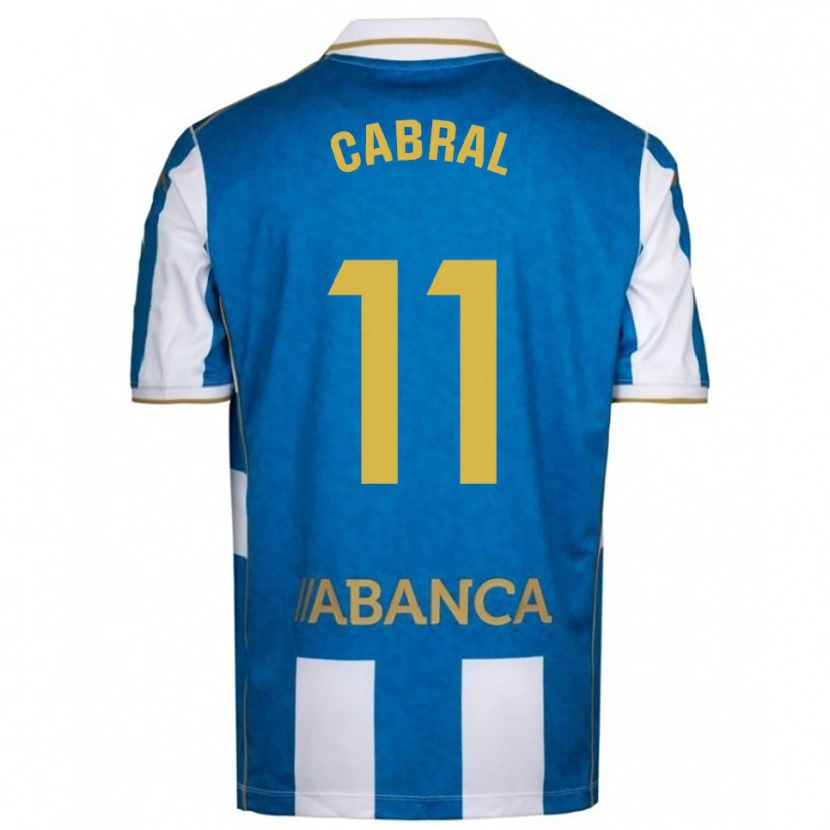 Danxen Enfant Maillot Millene Cabral #11 Blanc Bleu Tenues Domicile 2025/26 T-Shirt