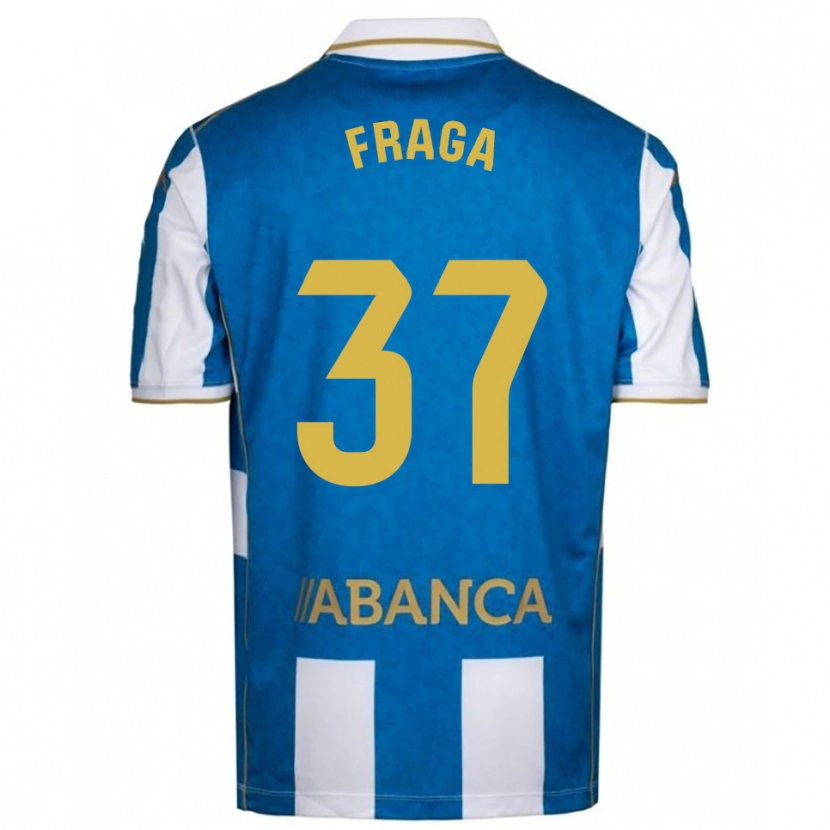 Danxen Enfant Maillot Álvaro Fraga #37 Blanc Bleu Tenues Domicile 2025/26 T-Shirt