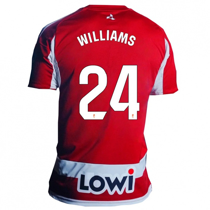 Danxen Enfant Maillot Loïc Williams #24 Rouge Blanc Tenues Domicile 2025/26 T-Shirt