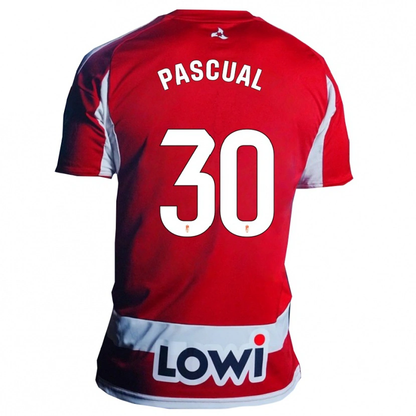 Danxen Enfant Maillot Jorge Pascual #30 Rouge Blanc Tenues Domicile 2025/26 T-Shirt