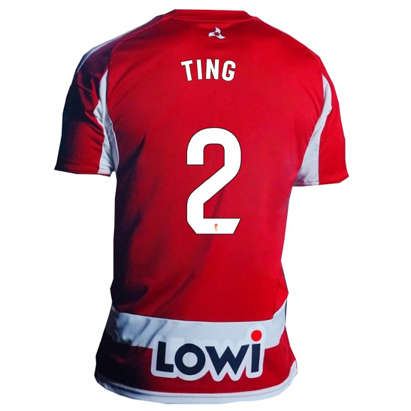 Danxen Enfant Maillot Xie Ting #2 Rouge Blanc Tenues Domicile 2025/26 T-Shirt