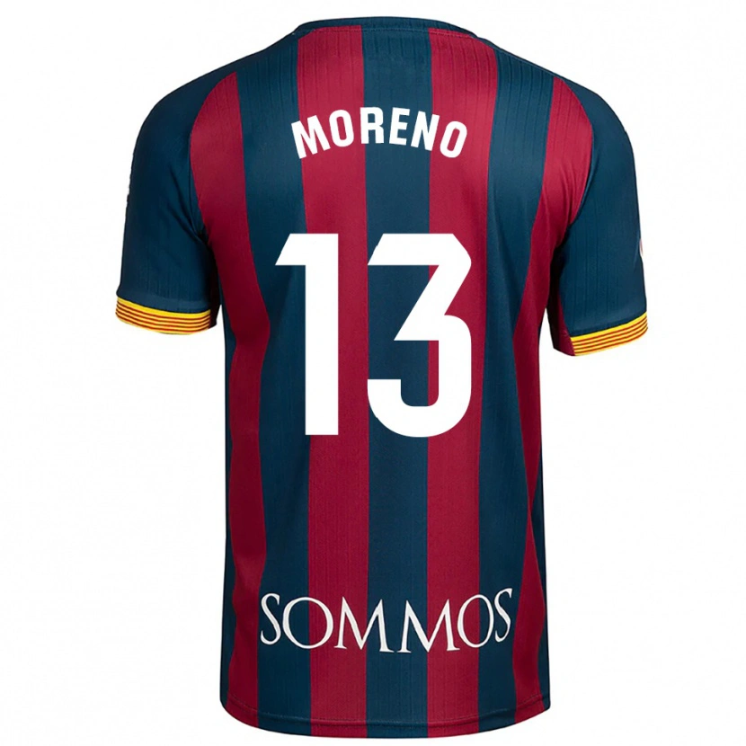 Danxen Enfant Maillot Eloy Moreno #13 Marine Bleu Rouge Tenues Domicile 2025/26 T-Shirt