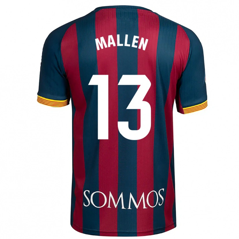 Danxen Enfant Maillot Lucía Mallén #13 Marine Bleu Rouge Tenues Domicile 2025/26 T-Shirt
