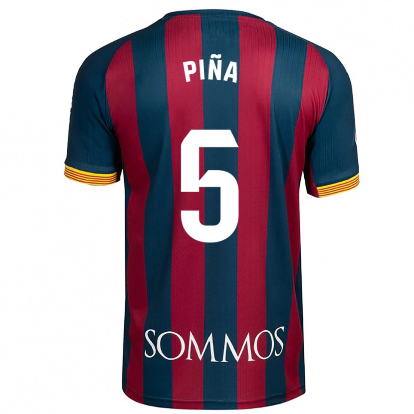 Danxen Enfant Maillot Piña #5 Marine Bleu Rouge Tenues Domicile 2025/26 T-Shirt