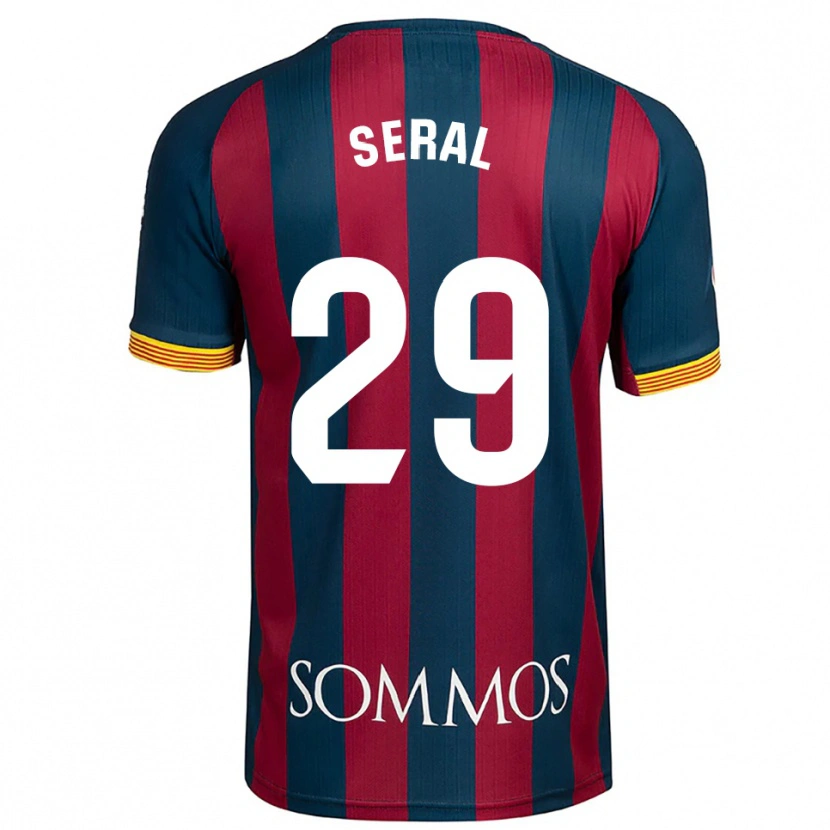 Danxen Enfant Maillot Abel Seral #29 Marine Bleu Rouge Tenues Domicile 2025/26 T-Shirt