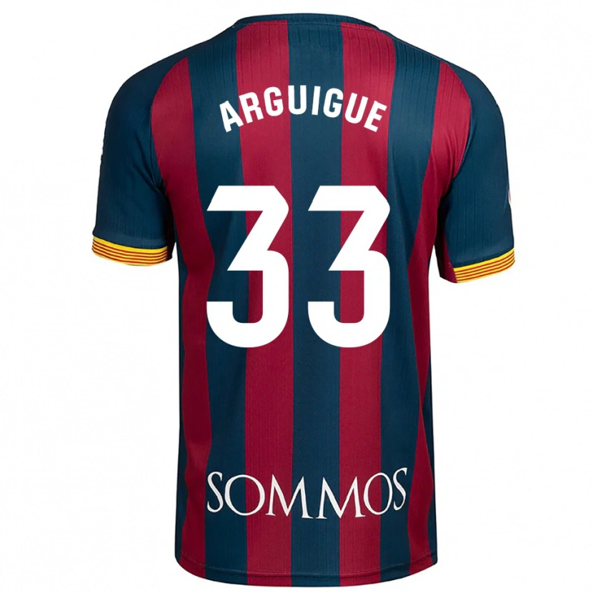 Danxen Enfant Maillot Ayman Arguigue #33 Marine Bleu Rouge Tenues Domicile 2025/26 T-Shirt