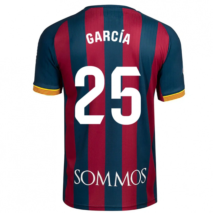 Danxen Enfant Maillot Jaime García #25 Marine Bleu Rouge Tenues Domicile 2025/26 T-Shirt