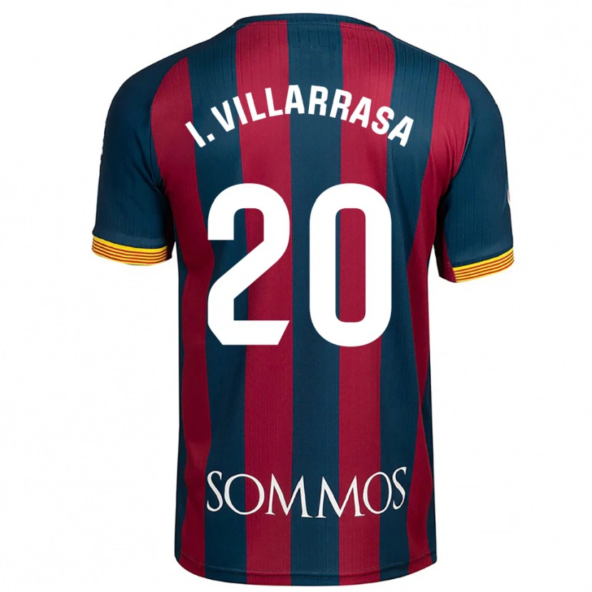 Danxen Enfant Maillot Ignasi Vilarrasa #20 Marine Bleu Rouge Tenues Domicile 2025/26 T-Shirt
