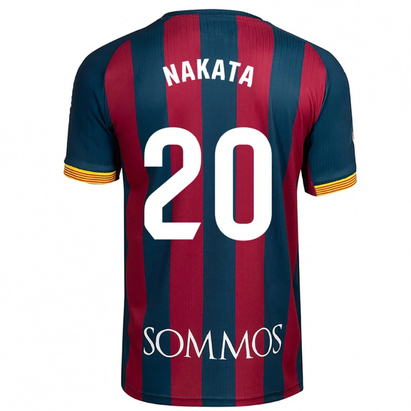 Danxen Enfant Maillot Yuki Nakata #20 Marine Bleu Rouge Tenues Domicile 2025/26 T-Shirt