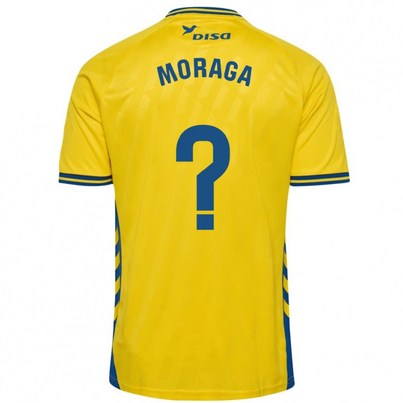 Danxen Enfant Maillot Marcos Moraga #0 Jaune Bleu Tenues Domicile 2025/26 T-Shirt