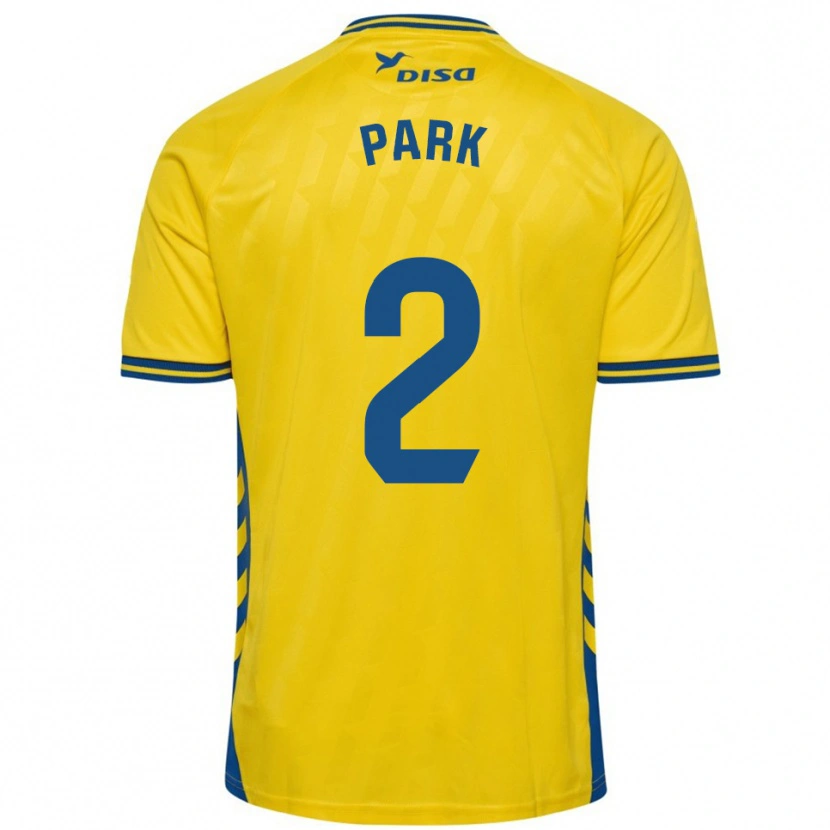 Danxen Enfant Maillot Marvin Park #2 Jaune Bleu Tenues Domicile 2025/26 T-Shirt