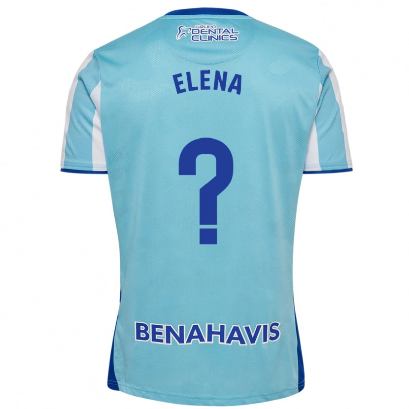 Danxen Enfant Maillot Elena Martínez Pérez #0 Bleu Ciel Blanc Tenues Domicile 2025/26 T-Shirt