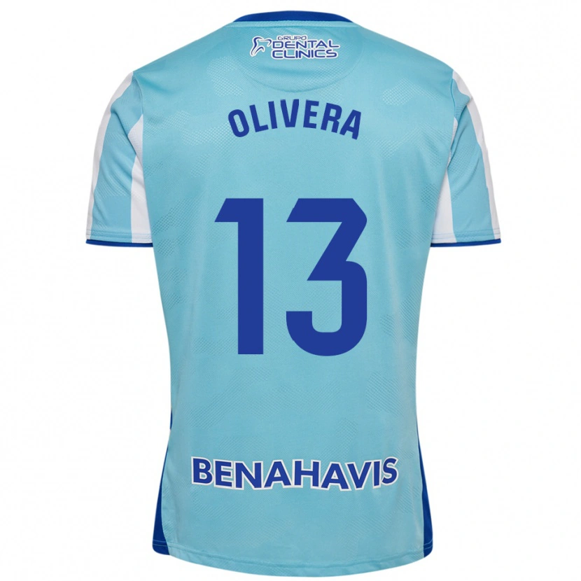 Danxen Enfant Maillot Fernando Olivera #13 Bleu Ciel Blanc Tenues Domicile 2025/26 T-Shirt